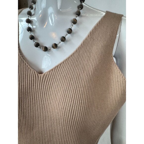 Rustic Wooden Bead Necklace With Metal Chain & Lobster Clasp - Picture 8 of 16